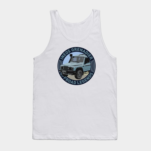 4x4 Offroad Legends:  Ineos Grenadier (eldoret blue) Tank Top by OFFROAD-DESIGNS